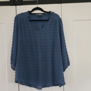 Papermoon Textured Blue Blouse